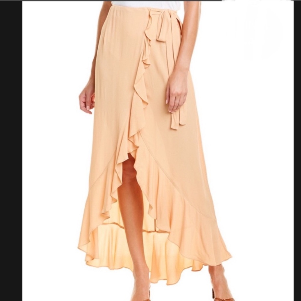 NWT WeWoreWhat Swim Malia Wrap Skirt in Maple Sugar – Size Small - Picture 1 of 10